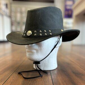 Western style original leather hat for Men and Women, Cowboy real leather Hat